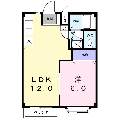 コーポ梨花の間取り|間取図