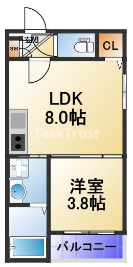 【間取り】 | サフィール　ロジェ大阪城公園