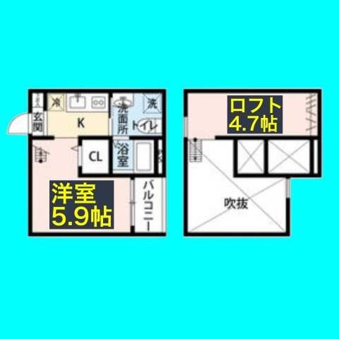 Castello　chiave(カストロキアーの間取り