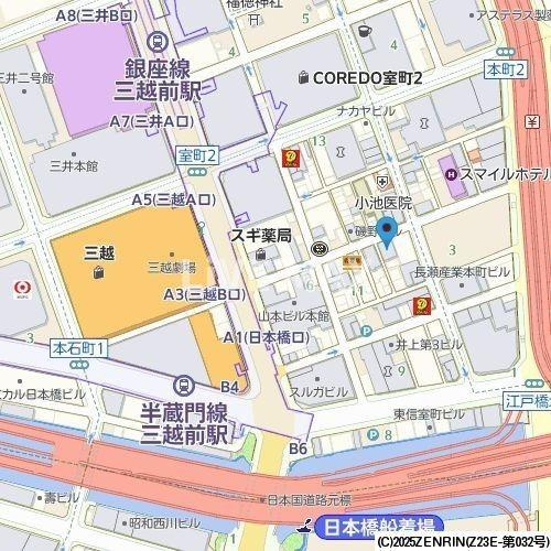 【地図】メゾンド日本橋三越前 