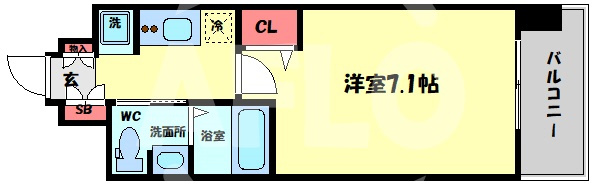 エグゼ天神橋の間取り|エグゼ天神橋　開放感のある間取り