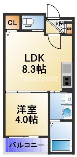 【間取り】 | サフィール　ロジェ大阪城公園