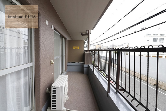 ドムール北市岡のバルコニー