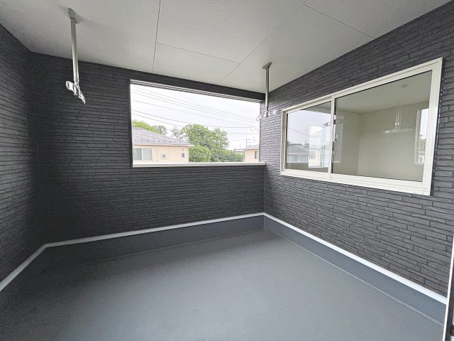 新築戸建・新築建売　郡山市大槻町第39　柴宮小・第一中のバルコニー|インナーバルコニーなので急な天候不良でも安心です！