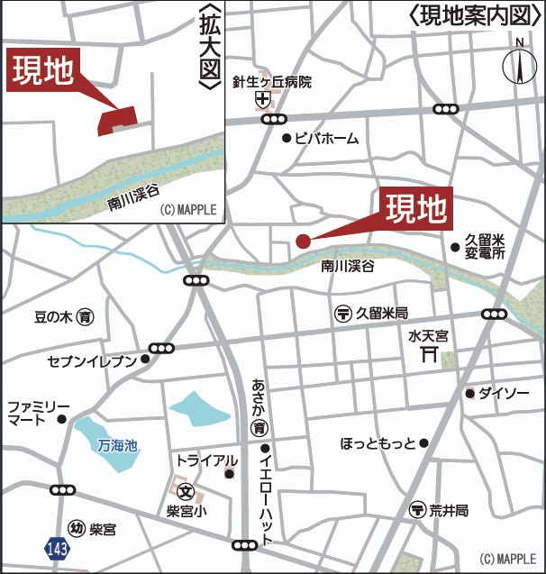 新築戸建・新築建売　郡山市大槻町第39　柴宮小・第一中の地図|現地案内図
