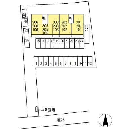 ソレイユハイムの区画図
