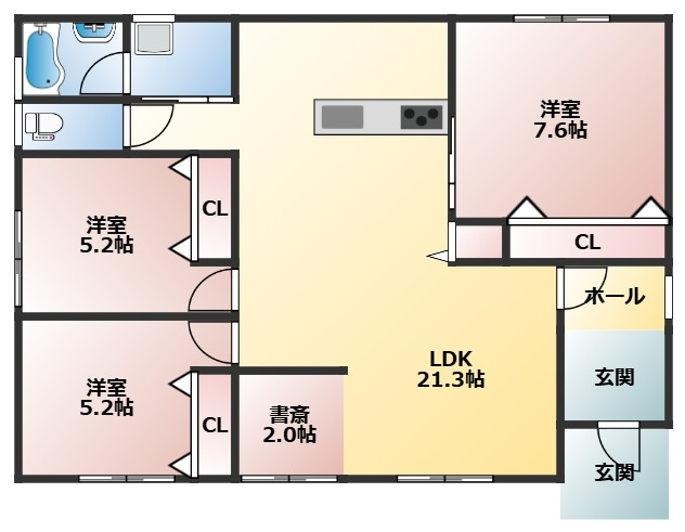 防府市高井中古住宅の間取り