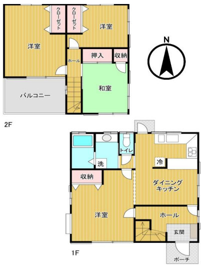 中古戸建　箕郷町上芝の間取り