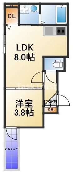 【間取り】 | サフィール　ロジェ大阪城公園