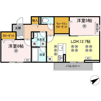 【間取り】 | VIE　ORNER東深津 | 2LDK