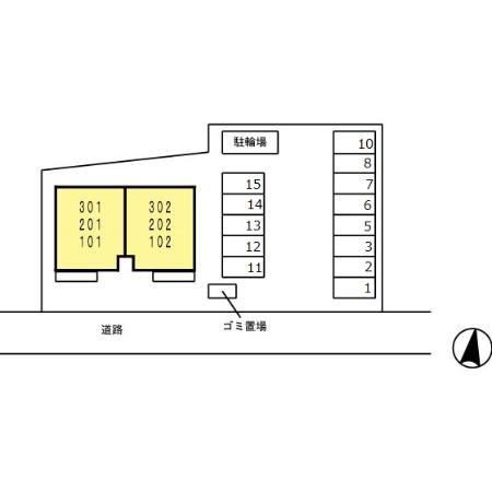 グランドール南手城の区画図