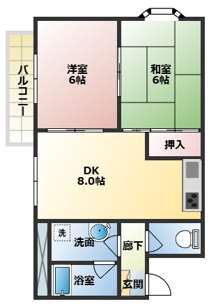 【間取り】 | マンションポプリ