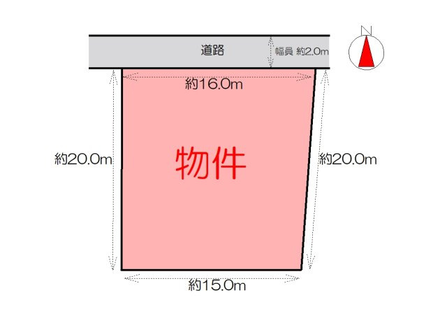 丹波市市島町上田の売地の土地図
