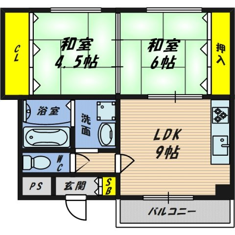 【間取り】 | SSハイツ今福