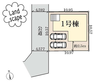 【区画図】 | 綾瀬市落合北6丁目 新築戸建 全1棟