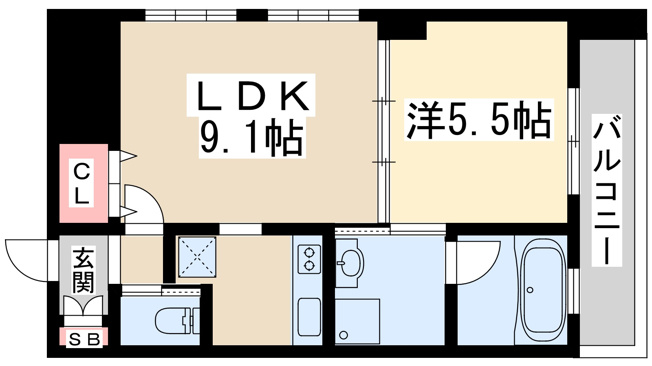 【間取り】 | アーバンフラッツ西中島