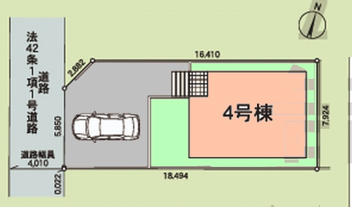 【区画図】 | 【仲介手数料０円】愛川町中津第138　新築一戸建て　4号棟 | 愛川町中津第138　新築一戸建て　4号棟