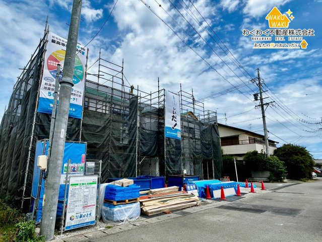 焼津市東小川８丁目　新築戸建の前面道路含む現地写真|【A号棟】2026年7月30日撮影