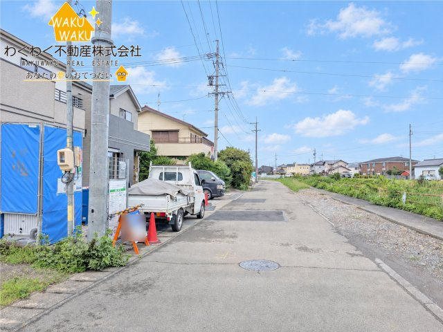 焼津市東小川８丁目　新築戸建の前面道路含む現地写真|【B号棟】2026年8月中旬撮影