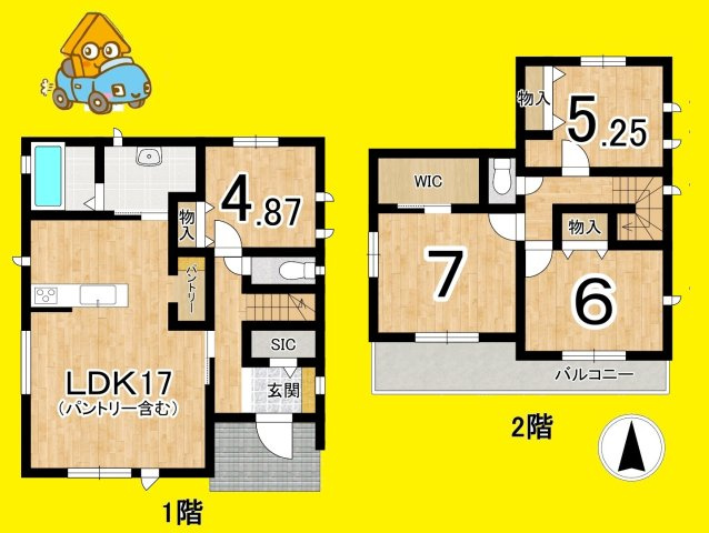 焼津市東小川８丁目　新築戸建の間取り