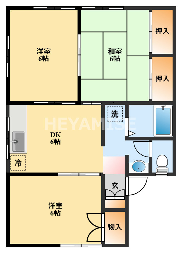 セジュール平山の間取り