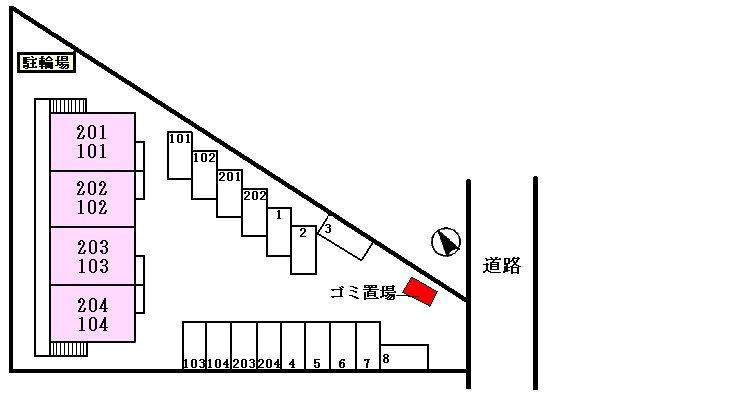 エスポワール石渡Ⅱの区画図