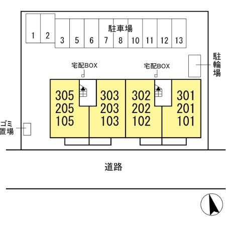 メゾン・アルカディアの区画図