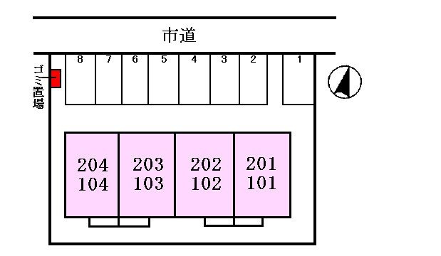 アヴェニールイグチⅠの区画図