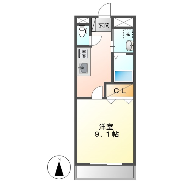 コンフォート池元の間取り