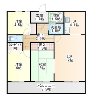 【間取り】 | メゾンドール鴻巣