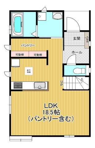戸田市川岸３丁目2180番　C号棟　新築戸建ての間取り|1階