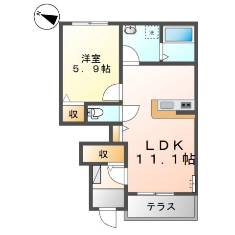 Ｃａｓａ美輪Ⅰの間取り