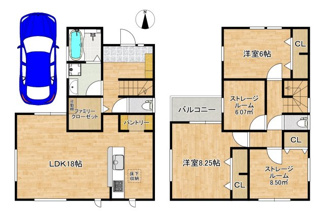 【間取り】 | 照ヶ丘矢田３丁目　新築分譲住宅　全３区画