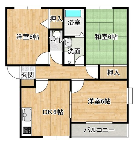 【間取り】 | フレール弥生E棟