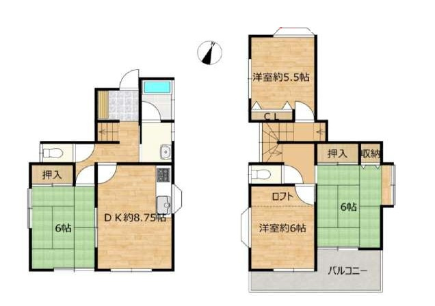 所沢市上安松　中古一戸建　～北東角地～