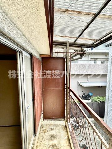 東淀川区上新庄3丁目テラスハウスのバルコニー