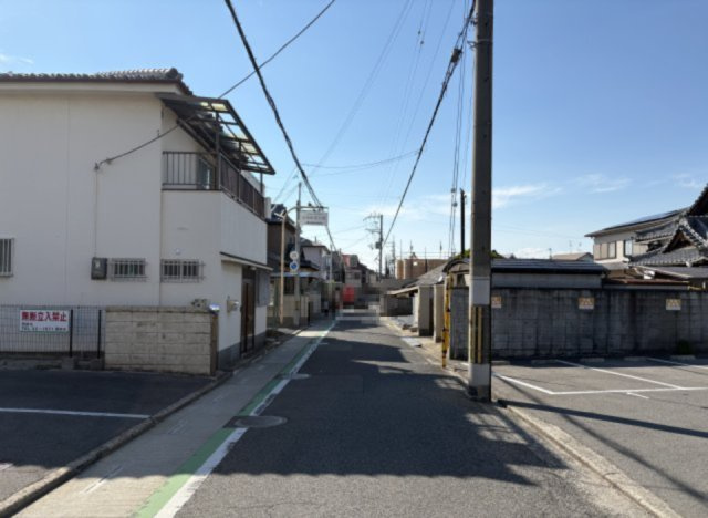 泉北郡忠岡町忠岡南二丁目土地の前面道路含む現地写真|前面道路①