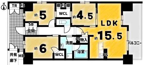ファインレジデンス京都五条通の間取り