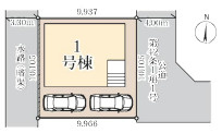 草加市青柳6丁目 新築分譲住宅の区画図