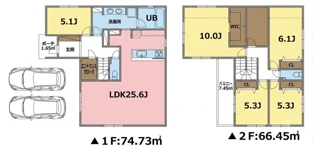 中央線 三鷹駅6分 売地 三鷹市下連雀3丁目の土地図＋建物プラン例