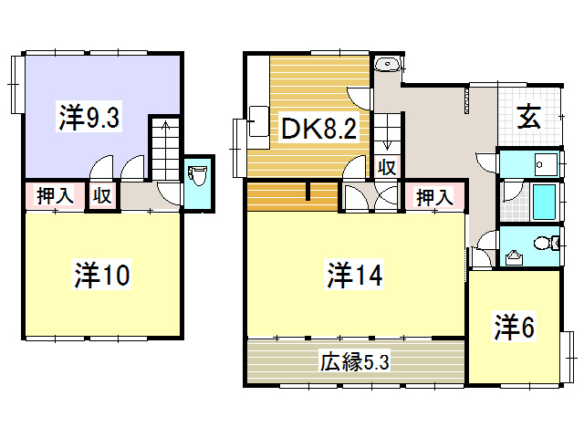 富塚町2156-35戸建の間取り