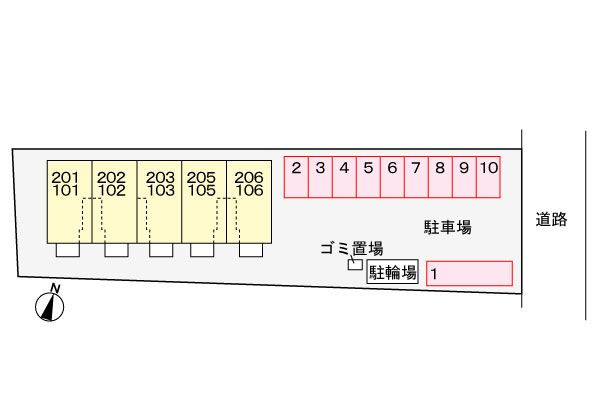 カーサ・リベルタの駐車場
