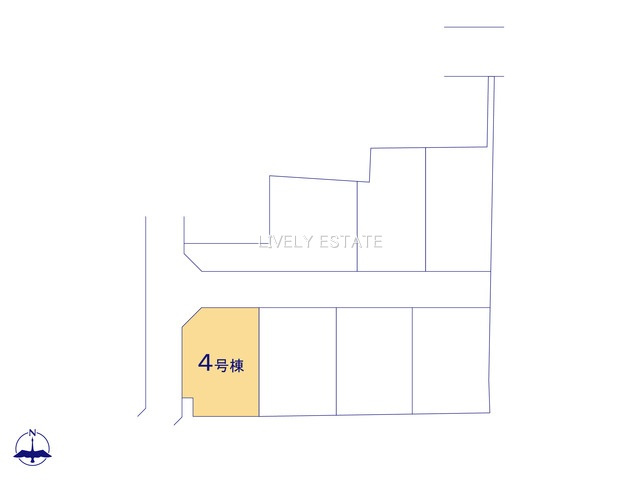草加市吉町2丁目 新築分譲住宅 全5棟 4号棟の区画図