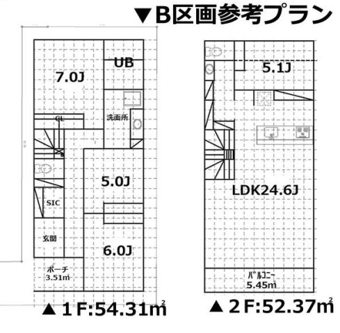 中央線 三鷹駅6分 売地 三鷹市下連雀3丁目の土地図＋建物プラン例