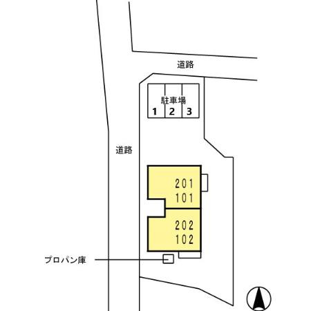 ボヌール飛田の区画図