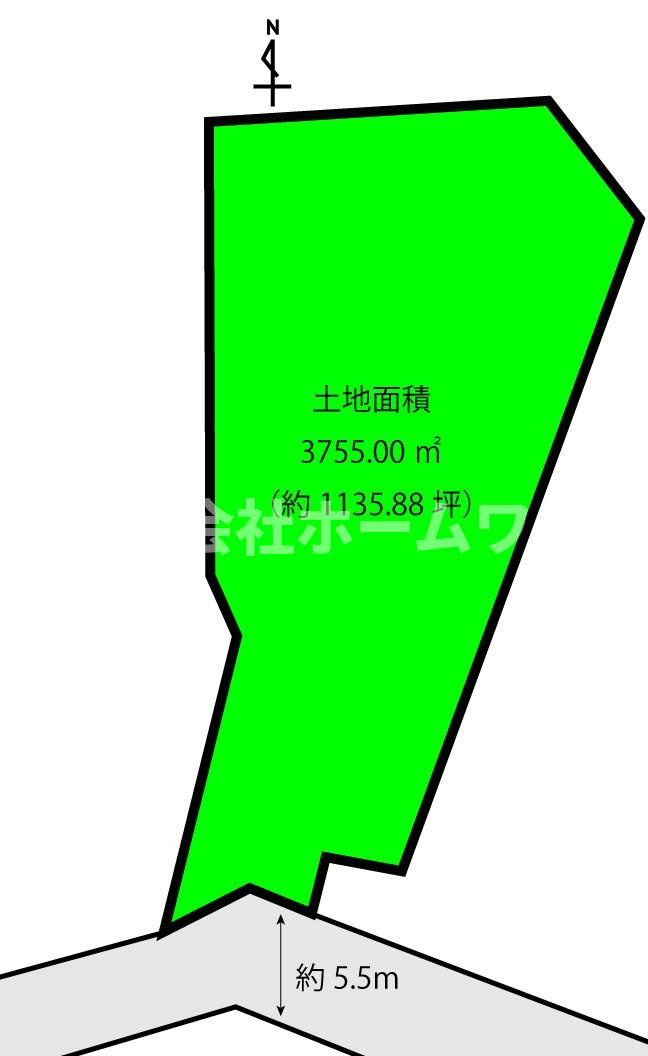 青梅市根ヶ布　土地の土地図