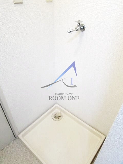 銀ハイツの設備|洗濯機置場です。