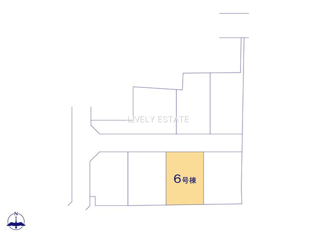 草加市吉町2丁目 新築分譲住宅 全5棟 6号棟の区画図
