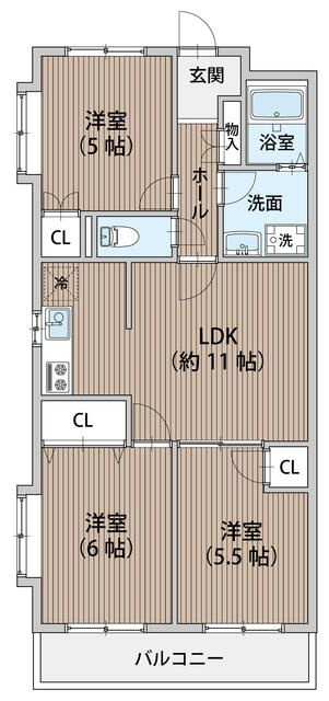 メゾン・ラ・ポームⅡの間取り