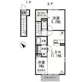 セジュール朽網Ⅱの間取り